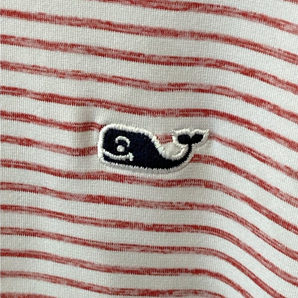 Vineyards Vines Men’s Red & White Stripe Performance Qtr Button Shirt! - Picture 5 of 10